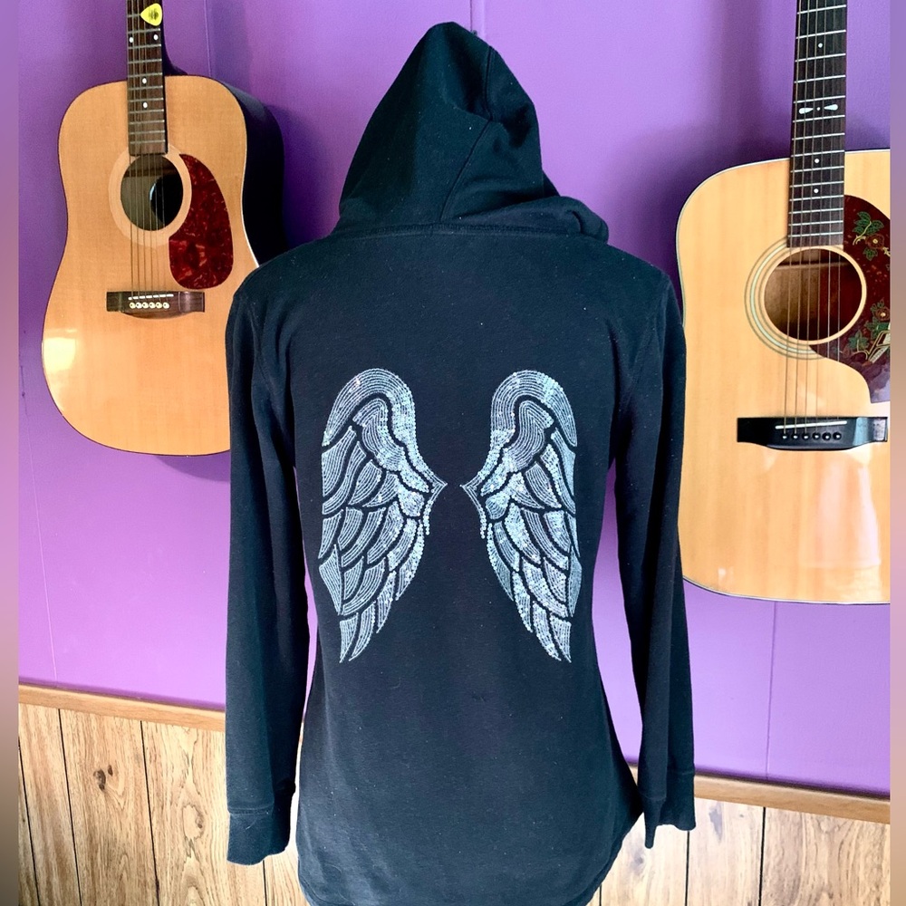 📌SOLD📌Victoria’s Secret Bling Angel Wings Hoodie | Size Small